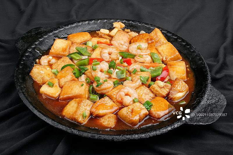 中餐美食-小炒鸡蛋豆腐图片素材