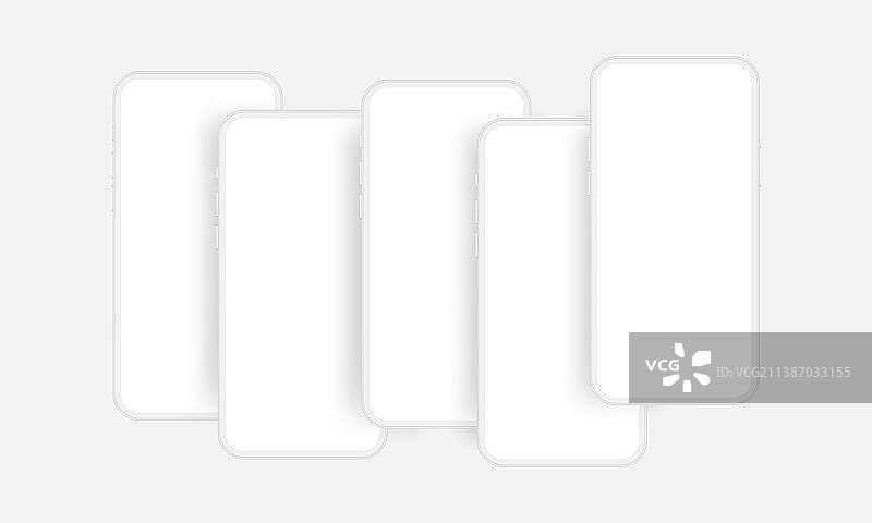 带空白屏幕的粘土手机模型图片素材