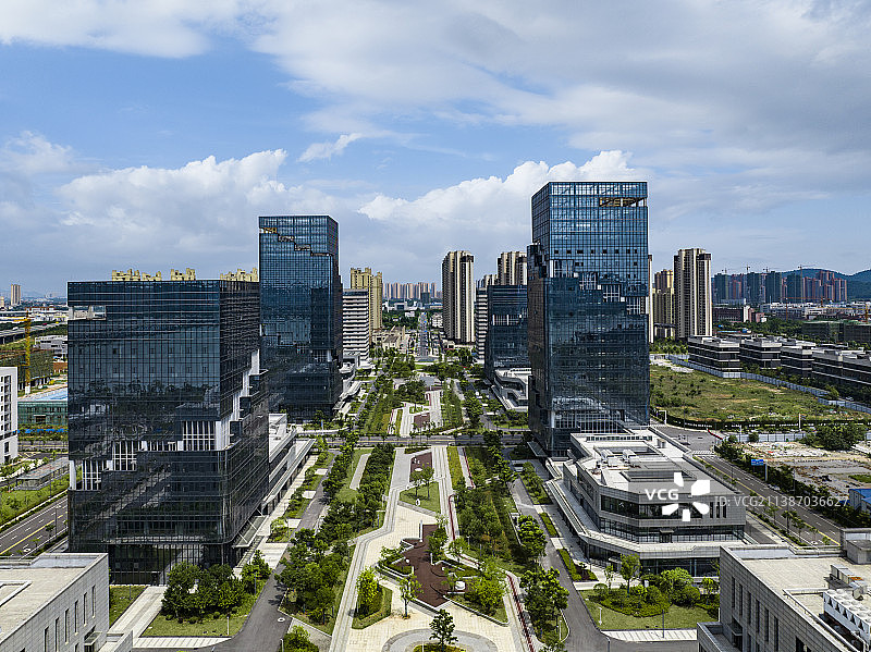 湖北省武汉市江夏阳光创谷航拍全景图片素材