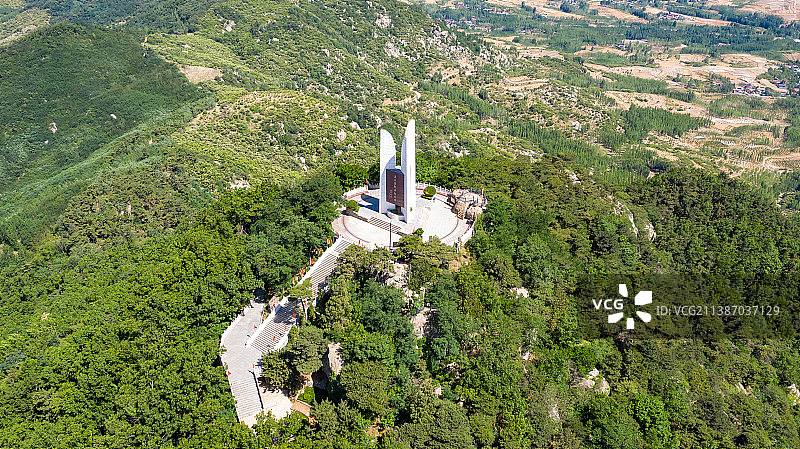山东蒙阴孟良崮战役纪念碑图片素材