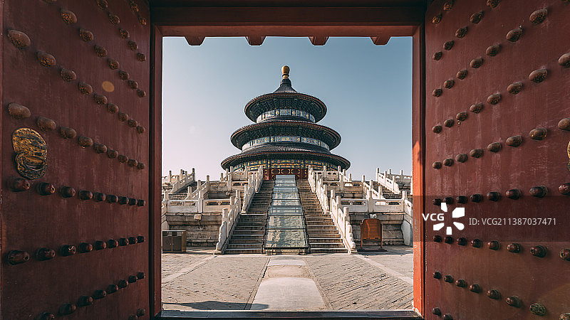春季北京天坛祈年殿图片素材