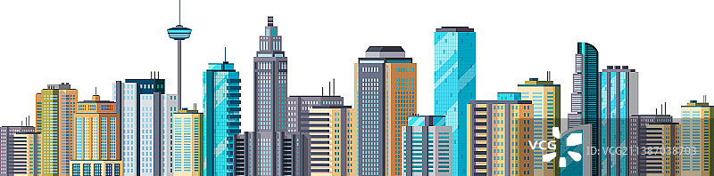 城市全景高楼大厦图片素材