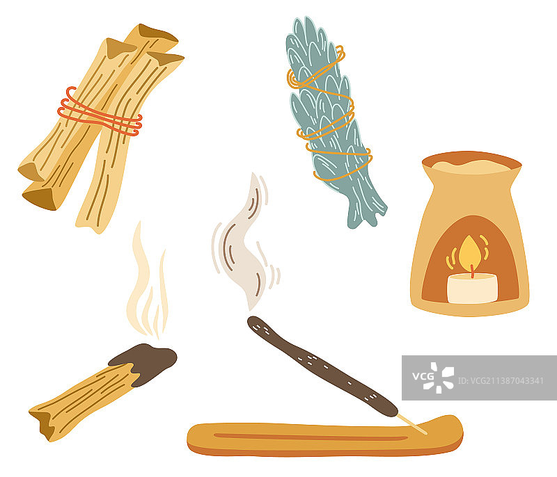 家居香薰冥想套装元素图片素材