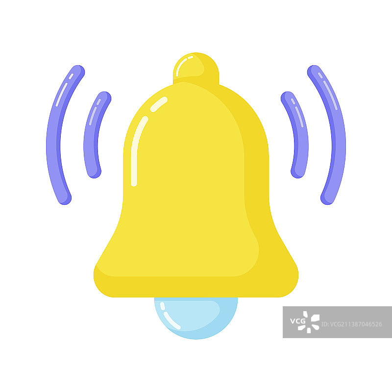 金色通知铃铛图标图片素材