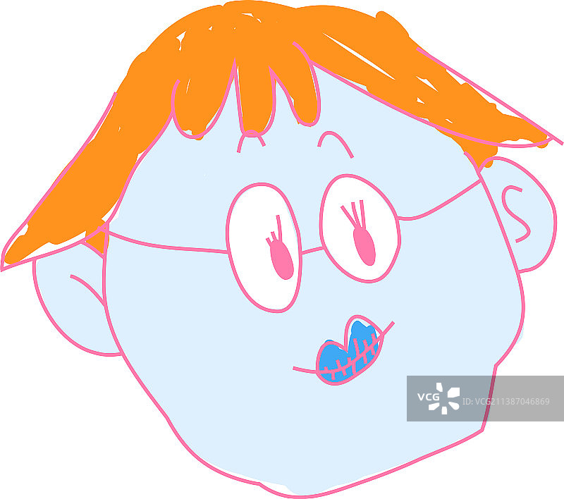 色彩鲜艳的不愉快面孔图片素材