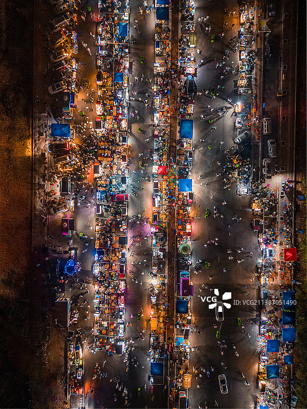 南宁五象楞塘村夜市图片素材