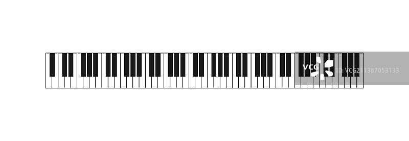 钢琴键盘88键图片素材