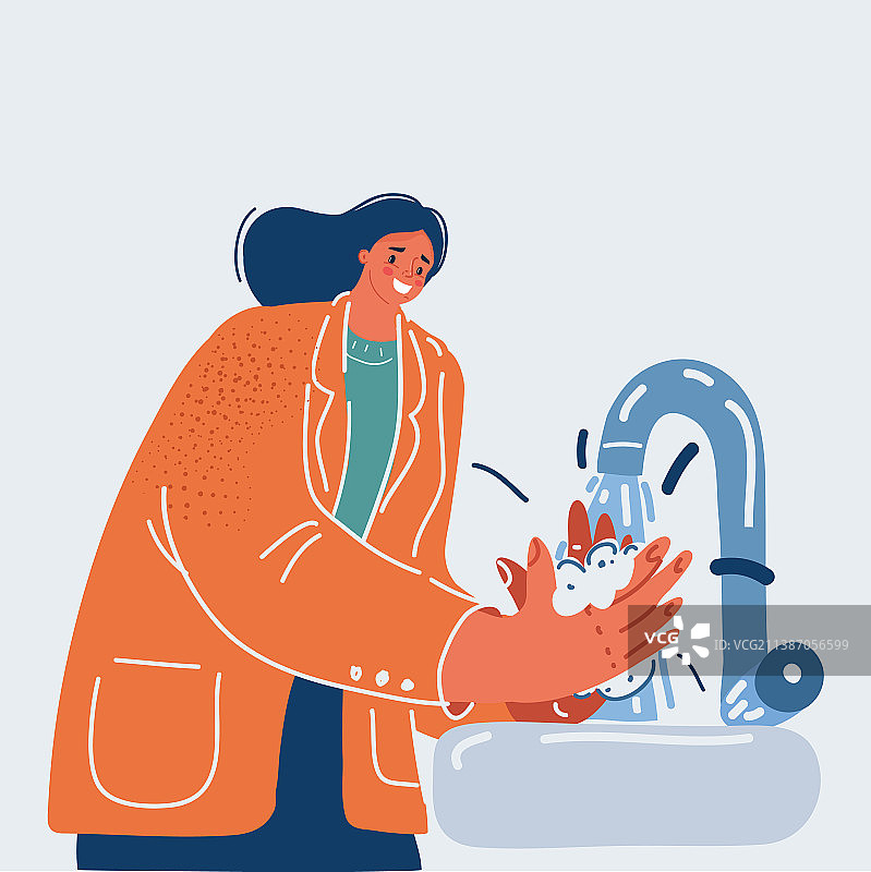 女人洗手图片素材