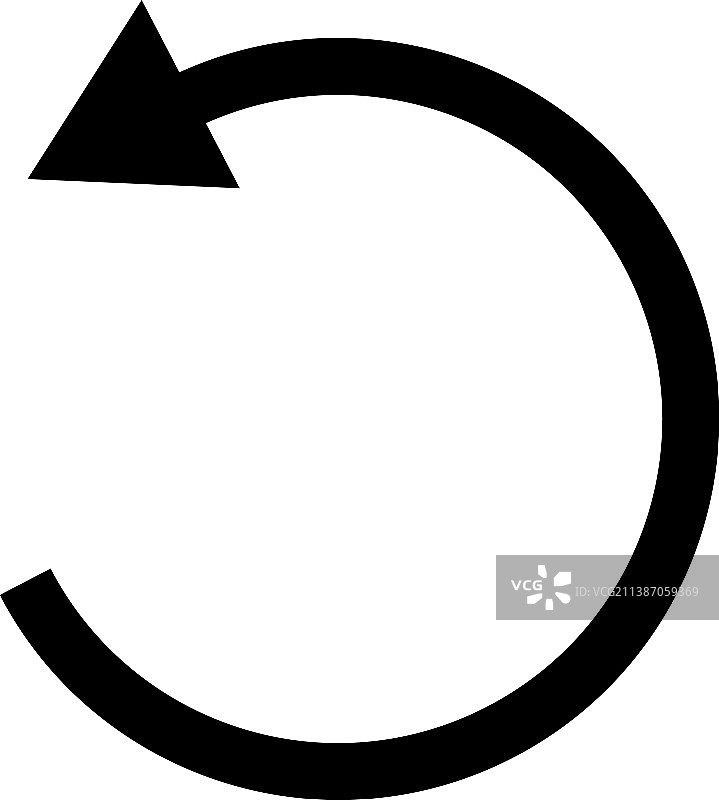 向左旋转箭头图标图片素材