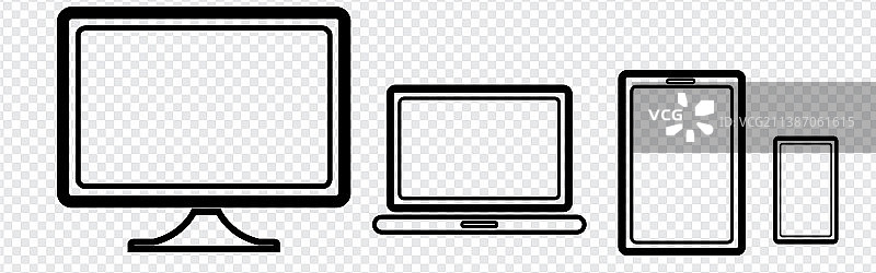 扁平风格设备图标图片素材