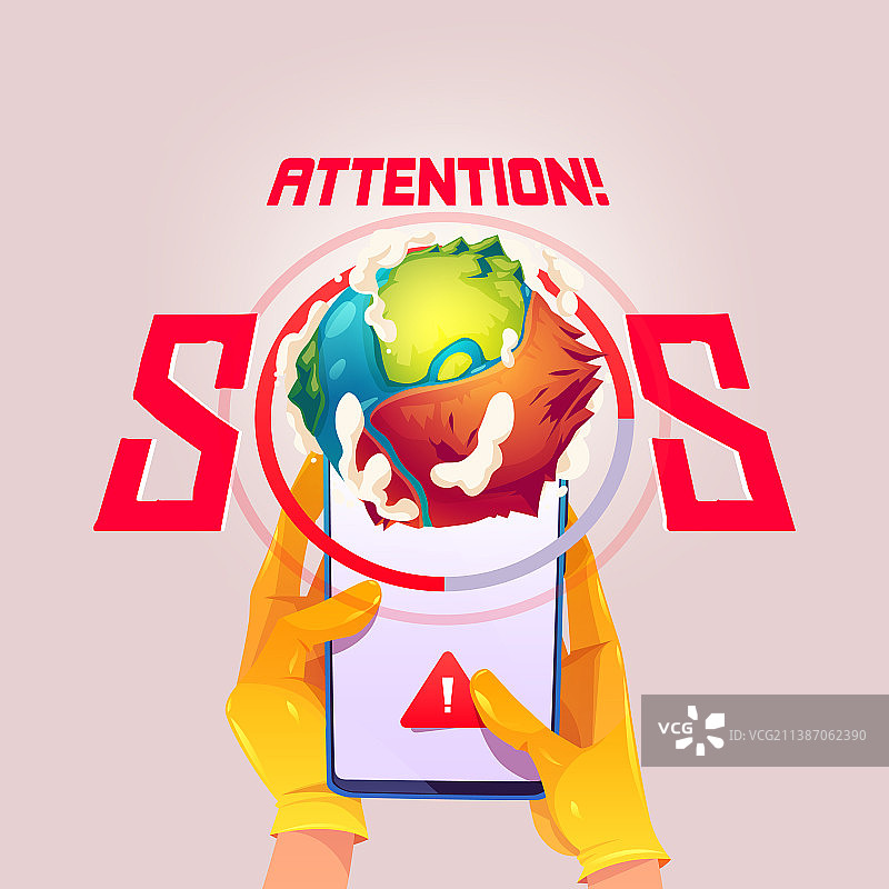 带电话和星球的提示海报图片素材