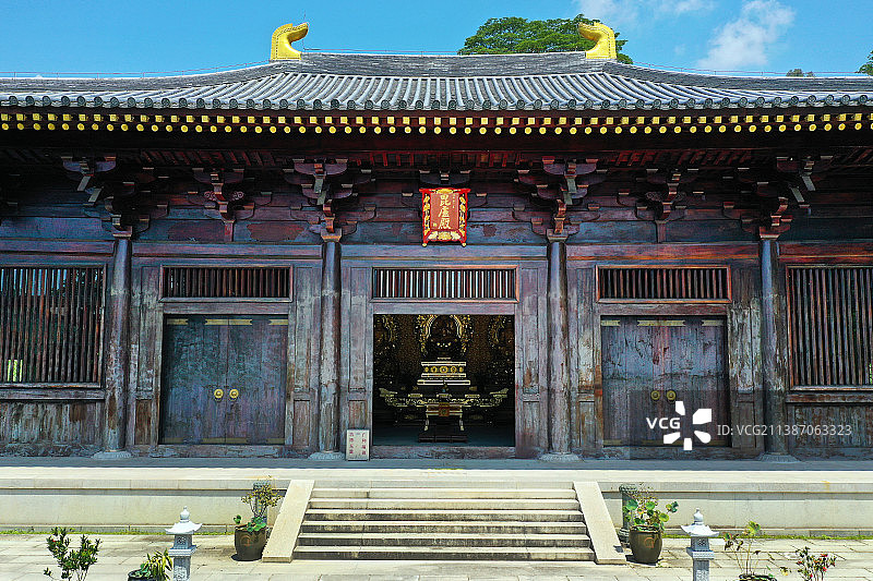 广东省广州市增城区正果佛爷寺航拍图片素材