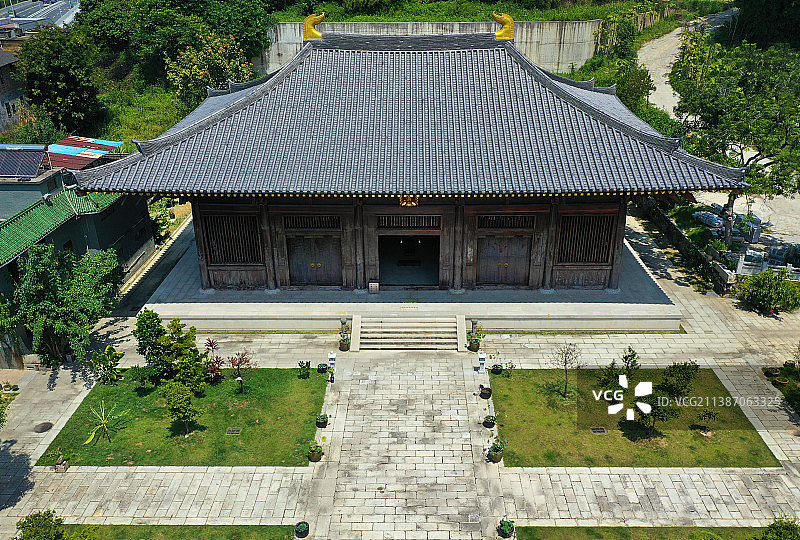 广东省广州市增城区正果佛爷寺航拍图片素材