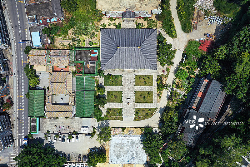 广东省广州市增城区正果佛爷寺航拍图片素材