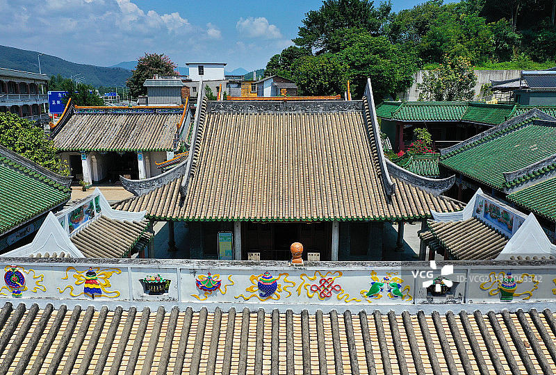 广东省广州市增城区正果佛爷寺航拍图片素材