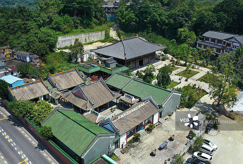 广东省广州市增城区正果佛爷寺航拍图片素材