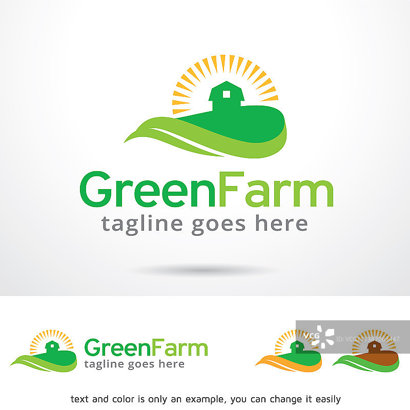 绿色农场Logo模板图片素材