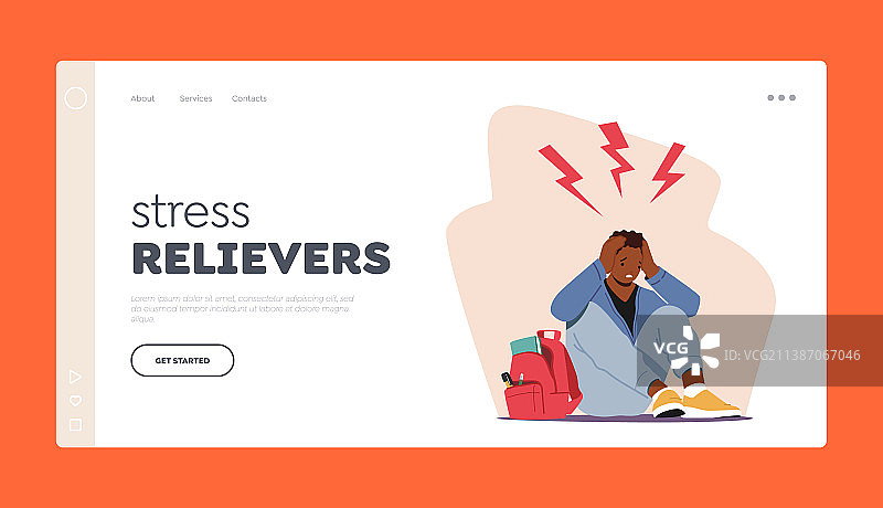缓解压力引导页模板图片素材