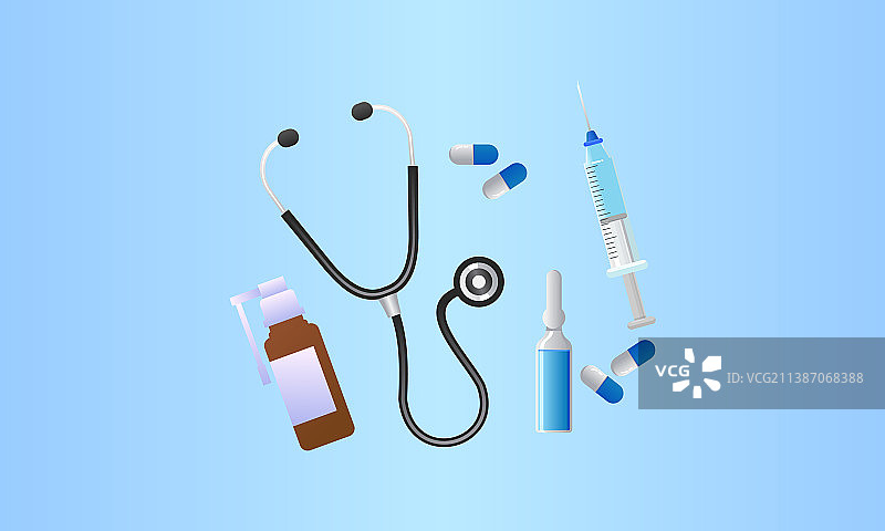 医疗工具组合标志图片素材