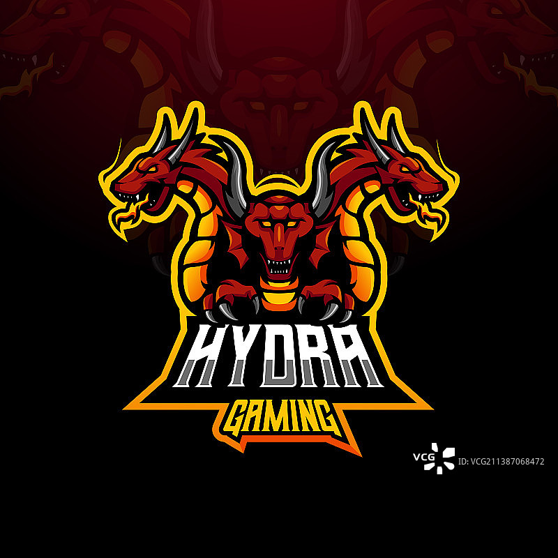 九头蛇吉祥物标志图片素材