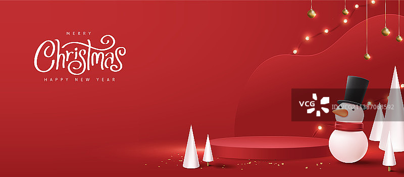 带有产品展示的圣诞节banner图片素材