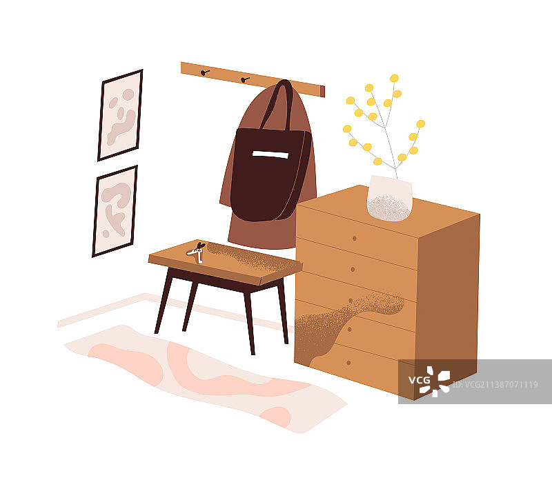 现代家居内部的走廊室内设计图片素材