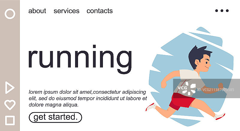 儿童运动和体育教育网络banner图片素材