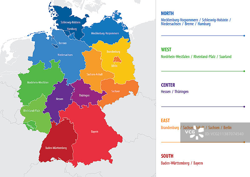 德国各区域地图图片素材