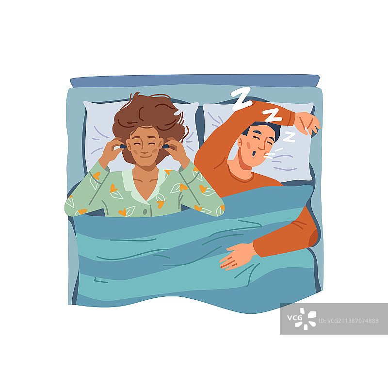 睡眠问题解决方案，防止打鼾图片素材