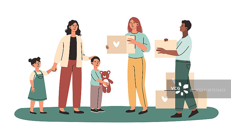 对贫困人口的人道主义援助图片素材