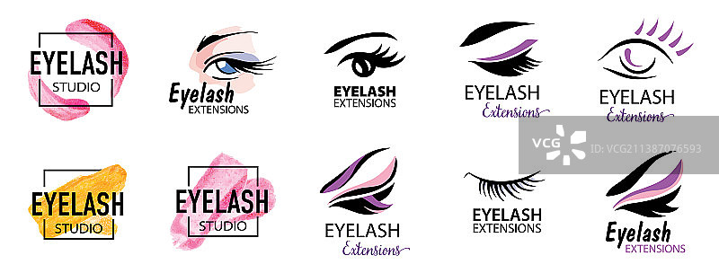 美容美睫工作室标志图片素材