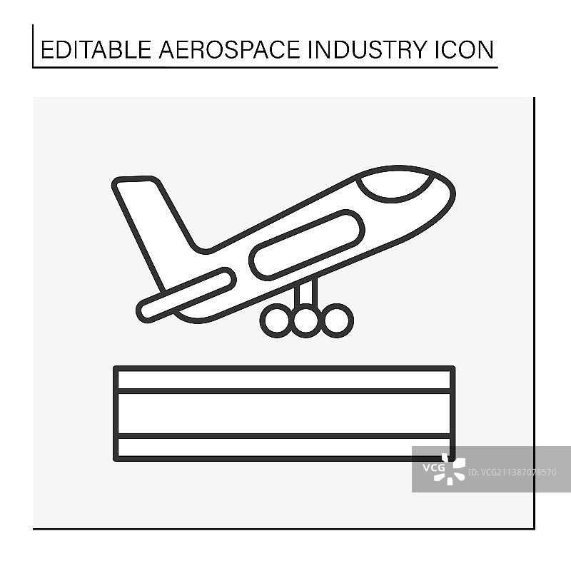 飞机发射线性图标图片素材