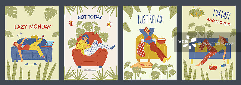 慵懒男女海报图片素材