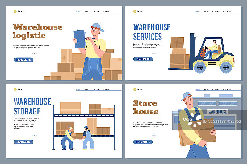 仓库仓储和物流网站banner图片素材