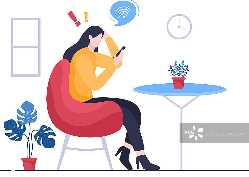 无线连接丢失或电缆断开图片素材