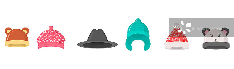 圣诞新年冬季帽子图片素材