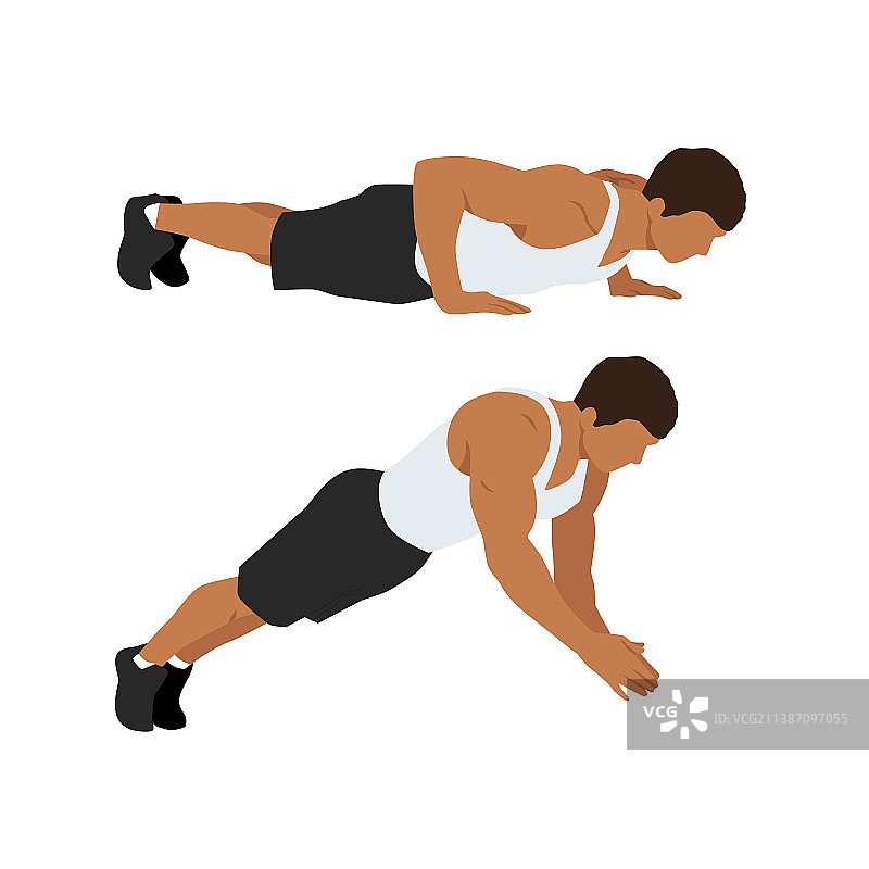 动态击掌俯卧撑运动图片素材