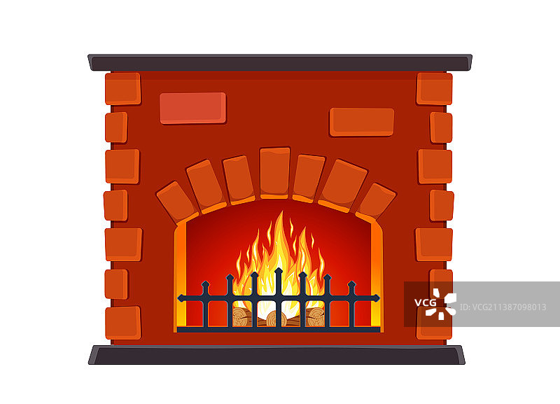 冬季室内篝火图片素材