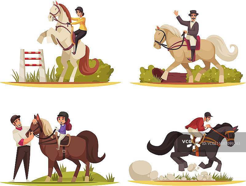 骑马设计套装图片素材