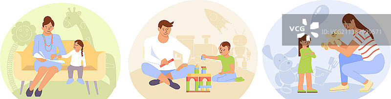 育儿组合图片素材