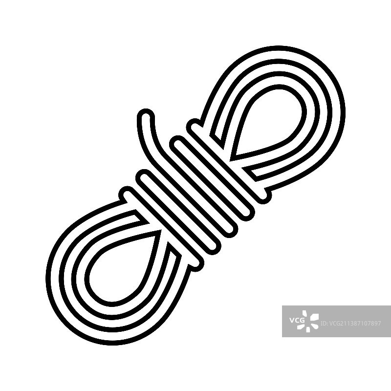 绳索轮廓图标图片素材