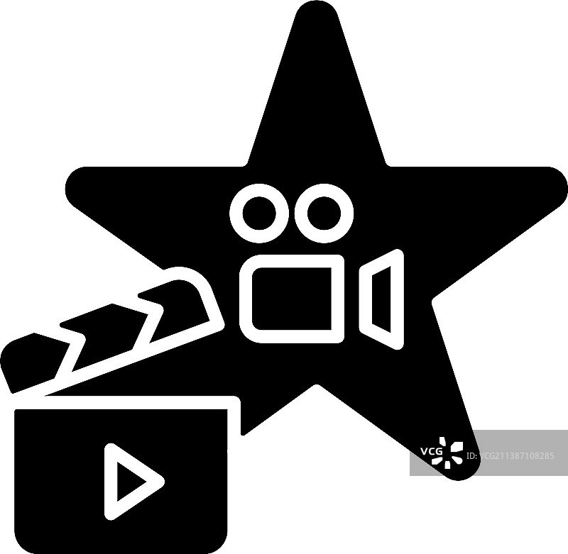 演员才艺黑色字形图标图片素材