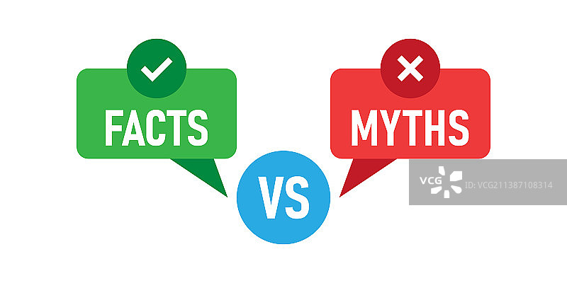 真假图标扁平风格图片素材