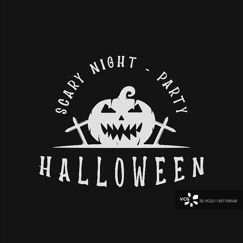 复古南瓜万圣节Logo模板图标图片素材