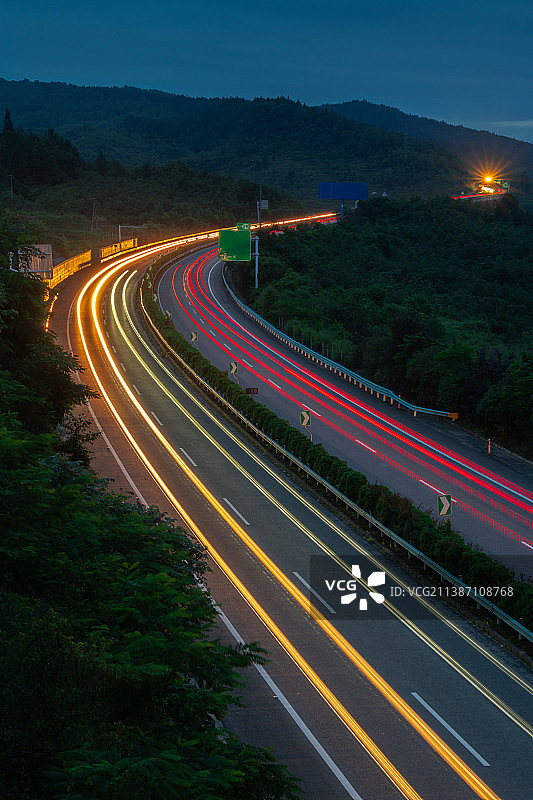 高速公路夜景素材图片素材