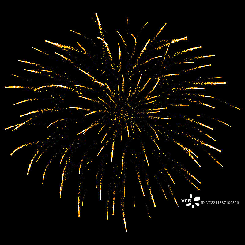 黑色背景上的美丽烟花图片素材