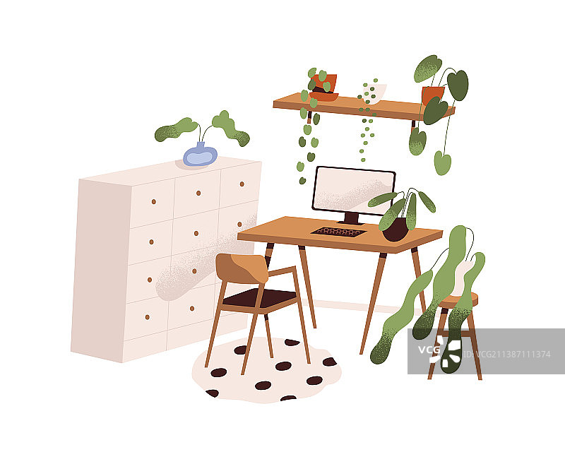 现代斯堪的纳维亚家居室内设计图片素材