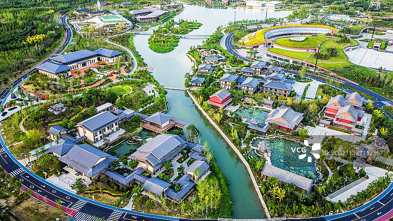 雄安郊野公园航拍图图片素材