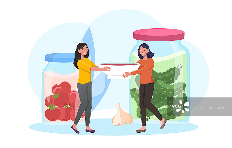 腌制黄瓜、西红柿和辣椒图片素材