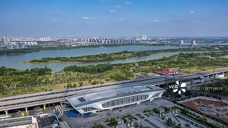 俯瞰扬州东站图片素材